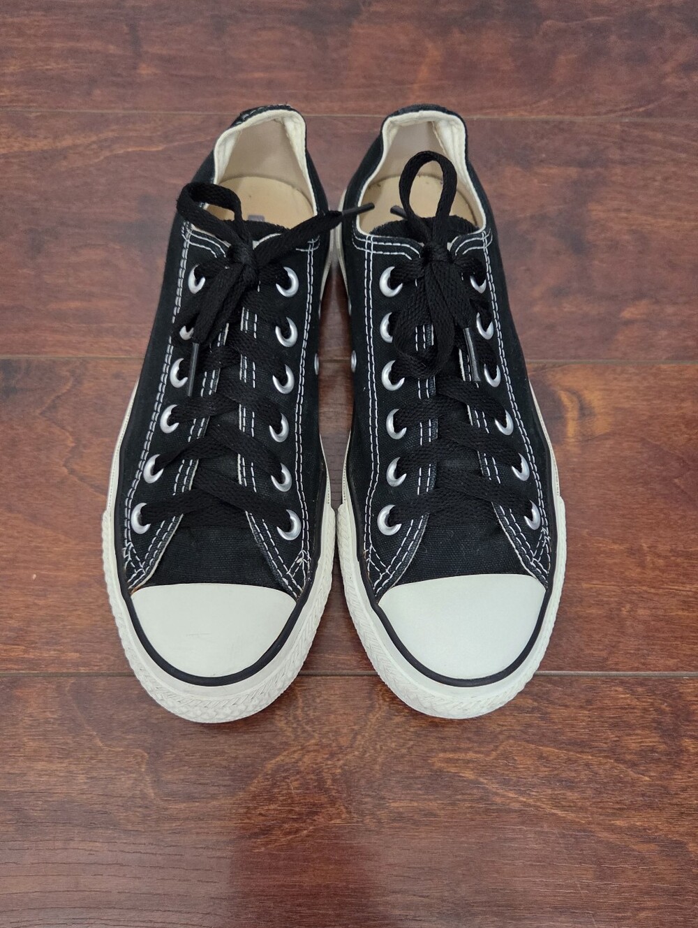 Converse Chuck Taylor All Star Low Top Black Canvas Sneakers Womens 6.5 Mens 4.5 - Picture 4 of 9